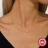 Wholesale S925 Sterling Silver Four Leaf Clover Inlaid Love Zircon Electroplated Delicate Clavicle Necklace For Women With Geometric Design