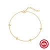 Wholesale S925 Sterling Silver Four Star Geometric Fashion Bracelet With Electroplating And Real Gold Plating For Women