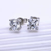 Wholesale S925 Sterling Silver Fourclaw Stud Earrings With Geometric Pattern And Electroplating Treatment Light Luxury Classic Versatile For Women