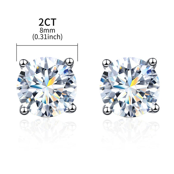 Wholesale S925 Sterling Silver Fourclaw Stud Earrings With Geometric Pattern And Electroplating Treatment Light Luxury Classic Versatile For Women