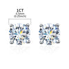 Wholesale S925 Sterling Silver Fourclaw Stud Earrings With Geometric Pattern And Electroplating Treatment Light Luxury Classic Versatile For Women