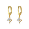 Wholesale S925 Sterling Silver Fourleaf Clover Earrings For Women Light Luxury Fashion Zircon