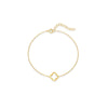 Wholesale S925 Sterling Silver Fourleaf Clover Hollow Minimalist Women's Bracelet With Real Gold Electroplating