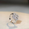 Wholesale S925 Sterling Silver Fourleaf Clover Ring Inlaid With Zircon And High Carbon Diamond Light Luxury Style