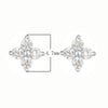 Wholesale S925 Sterling Silver Fourleaf Clover Zircon Earrings For Women With Flower Pattern And Diamond Treatment