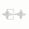 Wholesale S925 Sterling Silver Fourleaf Clover Zircon Earrings For Women With Flower Pattern And Diamond Treatment