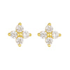 Wholesale S925 Sterling Silver Fourleaf Clover Zircon Earrings For Women With Flower Pattern And Diamond Treatment