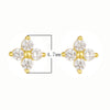 Wholesale S925 Sterling Silver Fourleaf Clover Zircon Earrings For Women With Flower Pattern And Diamond Treatment