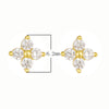 Wholesale S925 Sterling Silver Fourleaf Clover Zircon Earrings For Women With Flower Pattern And Diamond Treatment