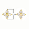 Wholesale S925 Sterling Silver Fourleaf Clover Zircon Earrings For Women With Flower Pattern And Diamond Treatment