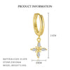 Wholesale S925 Sterling Silver Fourleaf Clover Zircon Inlaid Women's Earrings