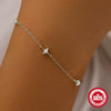Wholesale S925 Sterling Silver Fourmang Star Stacked Women's Bracelet With Electroplating And Real Gold Plating