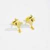 Wholesale S925 Sterling Silver Fourmang Star Women's Simple Allmatch Earrings With Electroplating Process