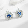 Wholesale S925 Sterling Silver French Fashion Elegant Microencrusted Zircon Sunflower Flowershaped Earrings For Women