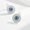 Wholesale S925 Sterling Silver French Fashion Elegant Microencrusted Zircon Sunflower Flowershaped Earrings For Women