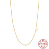 Wholesale S925 Sterling Silver French Retro Glossy Letter Diamond Embedded Initial Necklace With O Chain And Electroplating For Women