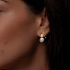 Wholesale S925 Sterling Silver Freshwater Pearl Knot Earrings Simple Natural Style