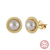 Wholesale S925 Sterling Silver Freshwater Pearl Simple Fashionable Women's Earrings