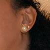 Wholesale S925 Sterling Silver Freshwater Pearl Simple Fashionable Women's Earrings