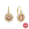 Wholesale S925 Sterling Silver Gemstone Earrings With Geometric Pattern Light Luxury Style High Level Anti Allergic Ear Buckle