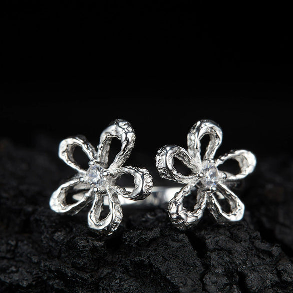 Wholesale S925 Sterling Silver Geometric And Flower Style Earrings For Women