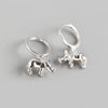 Wholesale S925 Sterling Silver Geometric Animal Rhino Earrings With Electroplating