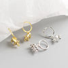 Wholesale S925 Sterling Silver Geometric Animal Rhino Earrings With Electroplating