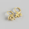 Wholesale S925 Sterling Silver Geometric Animal Rhino Earrings With Electroplating