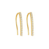 Wholesale S925 Sterling Silver Geometric Arc Line Minimalist Electroplated Ear Clip Earrings For Women