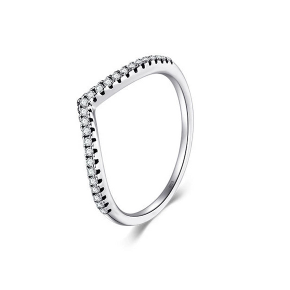 Wholesale S925 Sterling Silver Geometric Arrow Inlaid Zircon Ring For Women Light Luxury And Trendy Simple Design