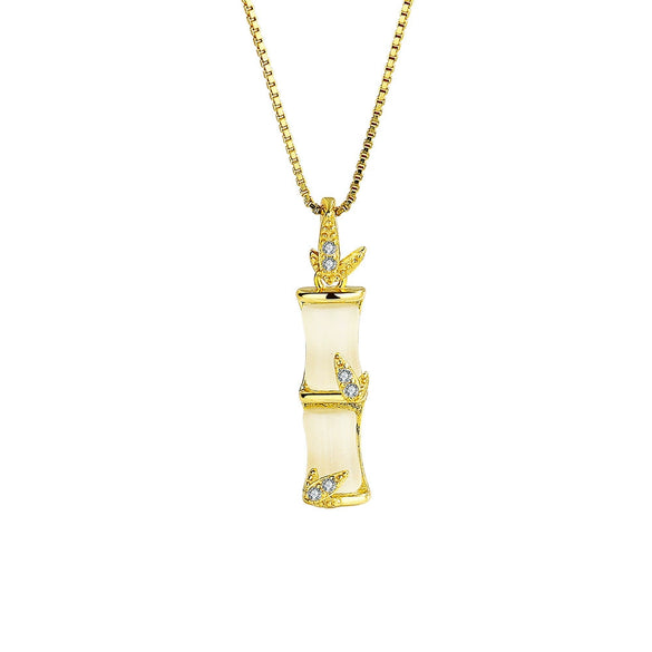 Wholesale S925 Sterling Silver Geometric Bamboo Women's Necklace