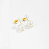 Wholesale S925 Sterling Silver Geometric Baroque Asymmetrical Specialshaped Beads Freshwater Pearl Earrings For Women