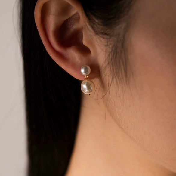Wholesale S925 Sterling Silver Geometric Baroque Asymmetrical Specialshaped Beads Freshwater Pearl Earrings For Women