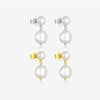 Wholesale S925 Sterling Silver Geometric Baroque Asymmetrical Specialshaped Beads Freshwater Pearl Earrings For Women