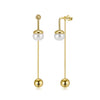 Wholesale S925 Sterling Silver Geometric Baroque Natural Freshwater Pearl Earrings For Women With Electroplating