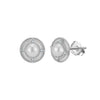 Wholesale S925 Sterling Silver Geometric Baroque Natural Freshwater Pearl Earrings For Women With Electroplating