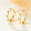 Wholesale S925 Sterling Silver Geometric Bead Earrings Fashion Light Luxury Vintage Style