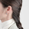 Wholesale S925 Sterling Silver Geometric Beaded Women's Earrings With Electroplating