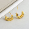 Wholesale S925 Sterling Silver Geometric Beaded Women's Earrings With Electroplating