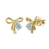 Wholesale S925 Sterling Silver Geometric Bow Earrings For Girls Cute Style