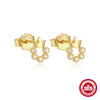 Wholesale S925 Sterling Silver Geometric Bow Square Quartet Star Earrings With Zirconia Design For Women