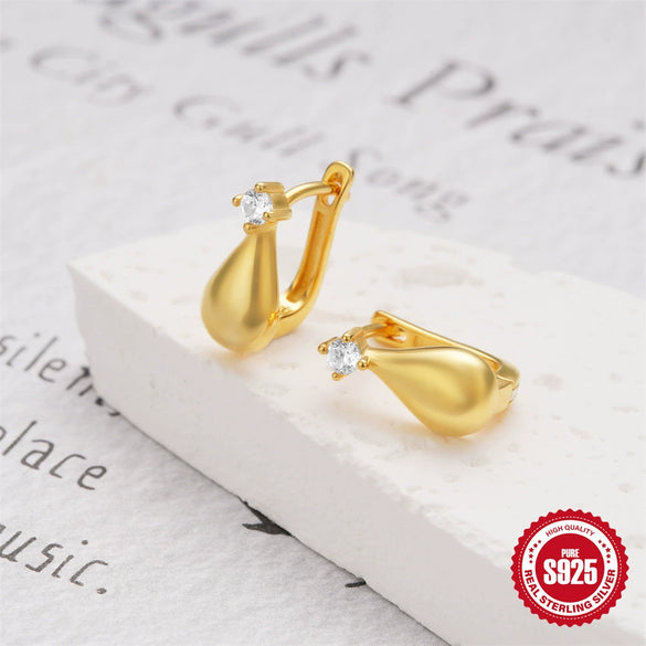 Wholesale S925 Sterling Silver Geometric Bow Square Quartet Star Earrings With Zirconia Design For Women