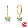 Wholesale S925 Sterling Silver Geometric Butterfly Earrings With Zirconia Design Classic Elegant And All Match Unisex