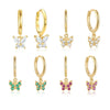 Wholesale S925 Sterling Silver Geometric Butterfly Earrings With Zirconia Design Classic Elegant And All Match Unisex