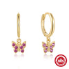 Wholesale S925 Sterling Silver Geometric Butterfly Earrings With Zirconia Design Classic Elegant And All Match Unisex