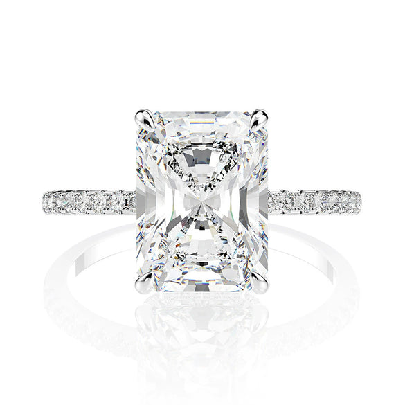 Wholesale S925 Sterling Silver Geometric Butterfly Ring With High Carbon Diamond Electroplated Fashion Jewelry For Women