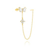 Wholesale S925 Sterling Silver Geometric Butterfly Tassel Chain Earrings With Electroplating For Women
