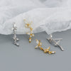 Wholesale S925 Sterling Silver Geometric Butterfly Tassel Earrings Electroplated