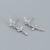 Wholesale S925 Sterling Silver Geometric Butterfly Tassel Earrings Electroplated