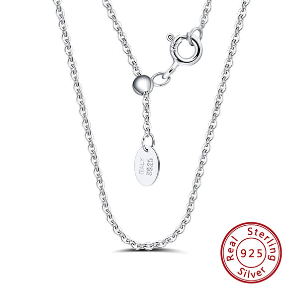 Wholesale S925 Sterling Silver Geometric Calendered Chain Necklace Electroplated